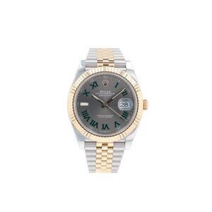 Rolex Datejust 126333 41mm Wimbledon Roman Numeral Dial Fluted Bezel Jubilee